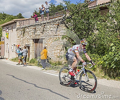 The Cyclist Andre Greipel on Mont Ventoux - Tour de France 2016 Editorial Stock Photo